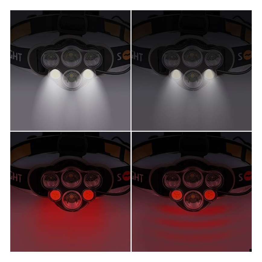 LED Nabíjacia čelovka LED/USB 2200mAh IP44