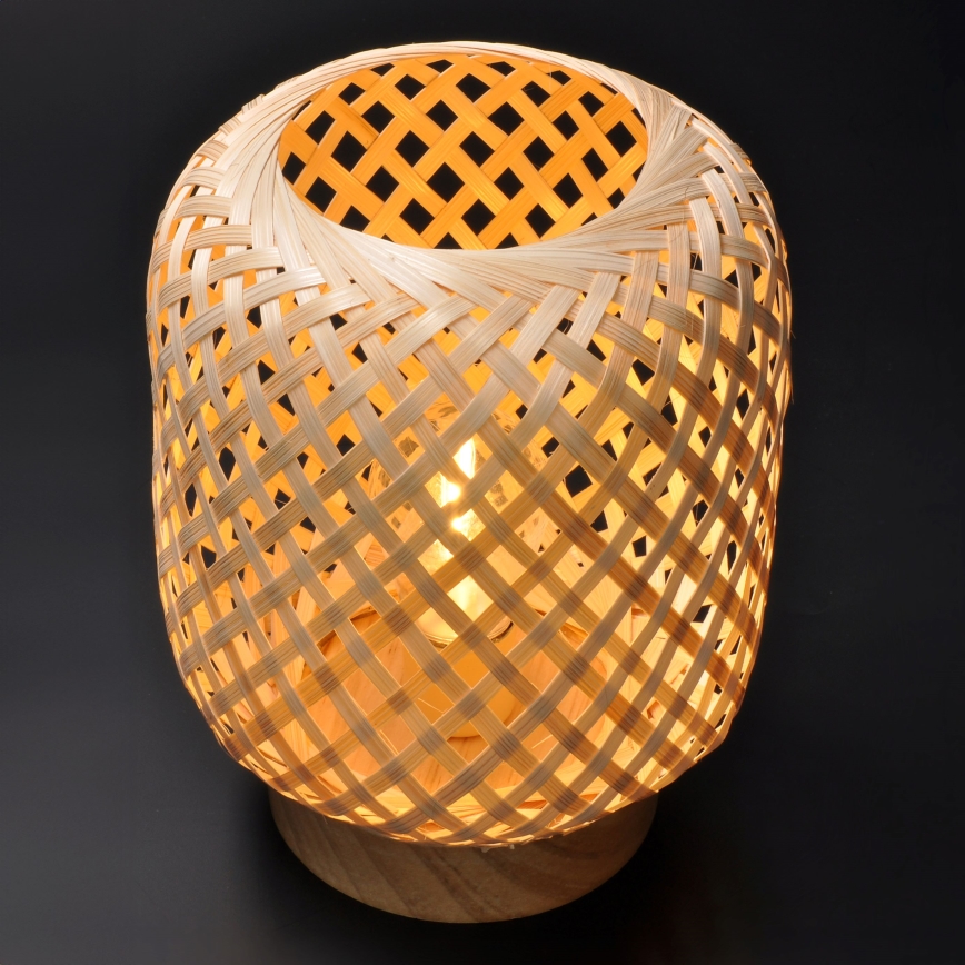 LED Dekoračná stolná lampa BOHO LED/2xAAA ratan