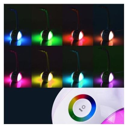 LED RGB stolná lampa stmievateľná LED/6W/230V