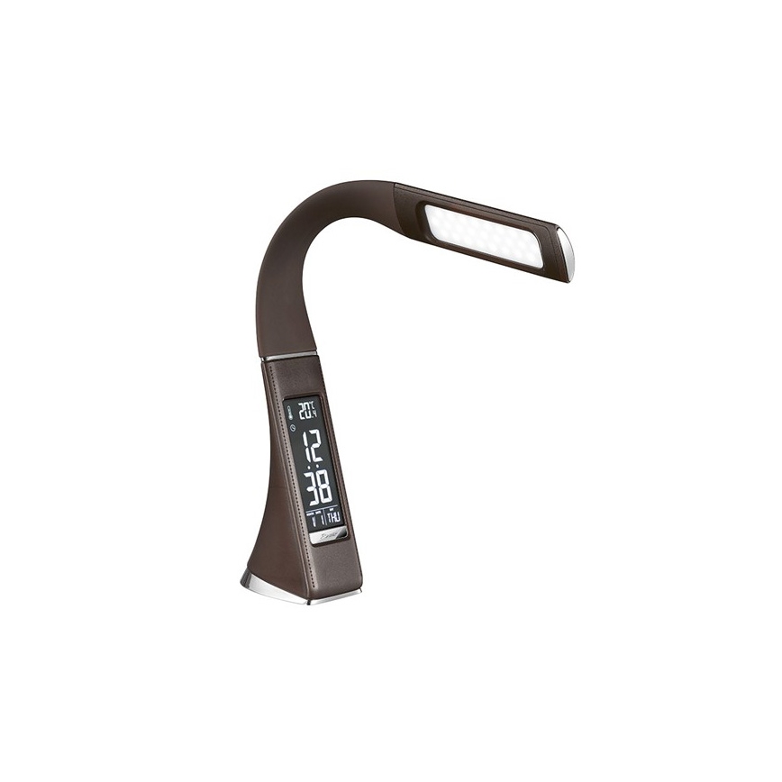 LED stolná lampa stmievateľná s displejom LED/6W/230V hnedá