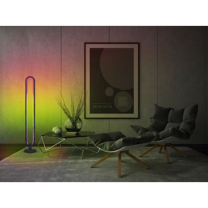 LED RGB Stmievatelná stojacia lampa RAINBOW LED/20W/230V Wi-Fi Tuya + diaľkové ovládanie