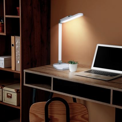 LED Stmievateľná dotyková stolná lampa s nočným osvetlením LED/10W/5V 3000/4000/5000K biela
