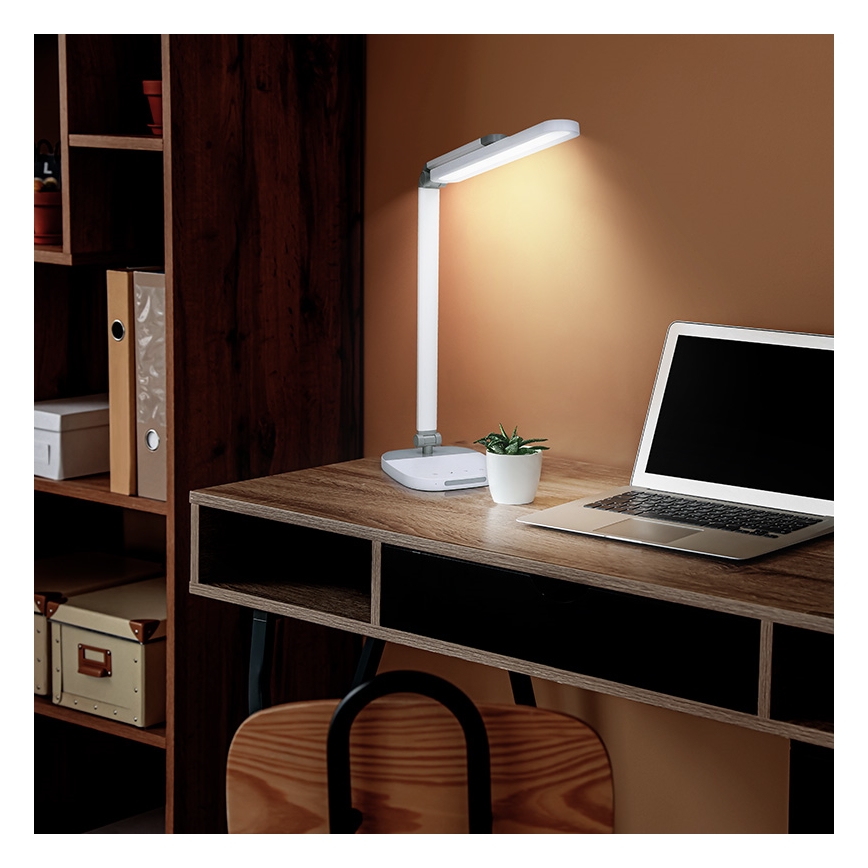 LED Stmievateľná dotyková stolná lampa s nočným osvetlením LED/10W/5V 3000/4000/5000K biela