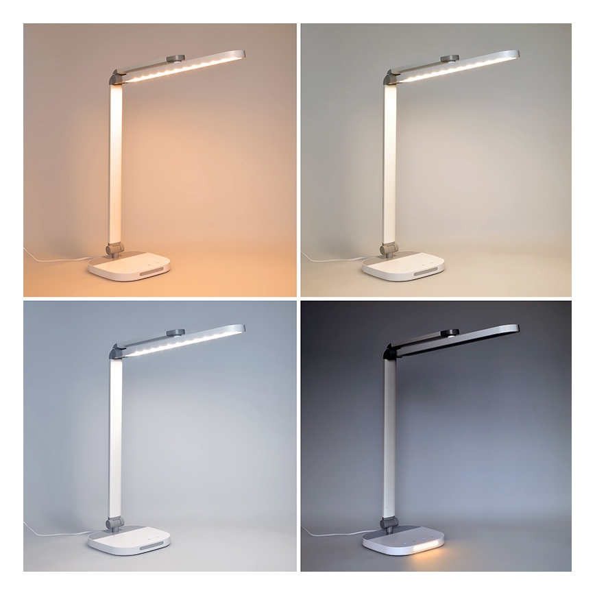 LED Stmievateľná dotyková stolná lampa s nočným osvetlením LED/10W/5V 3000/4000/5000K biela