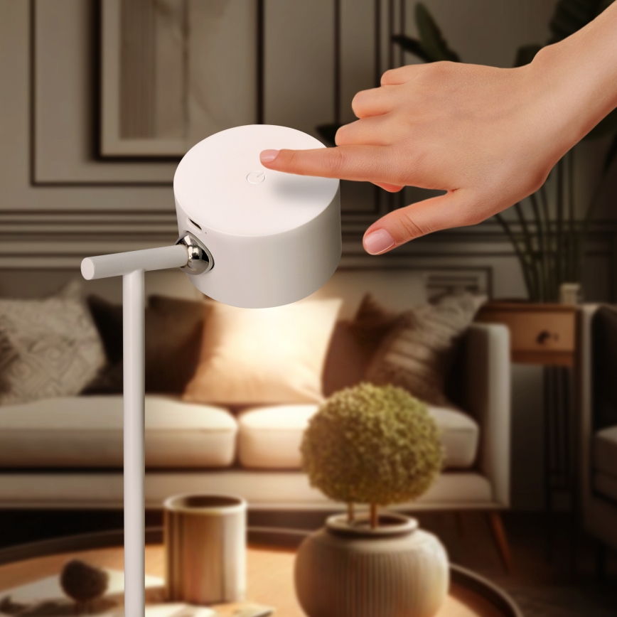 LED Stmievateľná dotyková nabíjacia lampa 3v1 LED/4W/2000 mAh 3000/4000/6500K biela