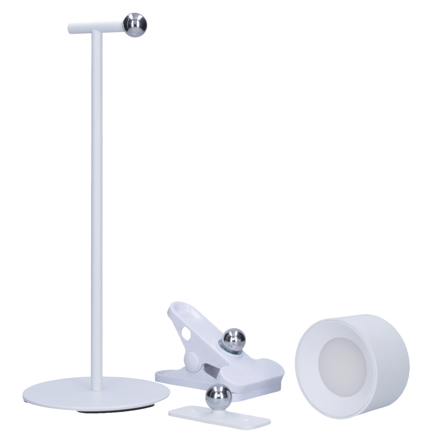 LED Stmievateľná dotyková nabíjacia lampa 3v1 LED/4W/2000 mAh 3000/4000/6500K biela