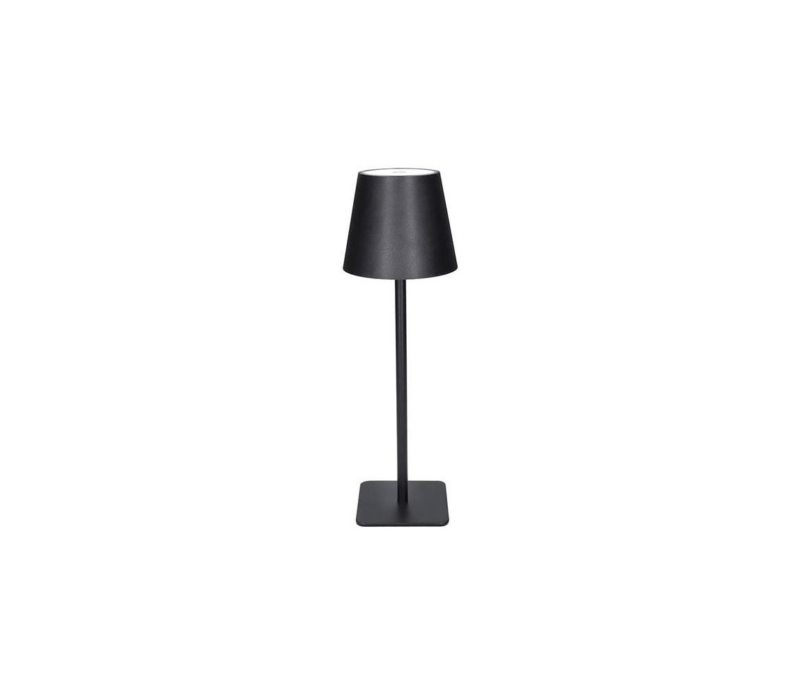 WO69-B - LED stmievateľná nabíjateľná dotyková stolová lampa LUCCA LED/3,7V 2000 mAh čierna WO69-B