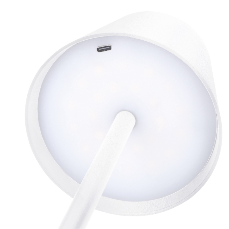 Stmievaná dobíjateľná dotyková stolná lampa LUCCA LED/3,7V 3000/4000/6500K 2000 mAh biela