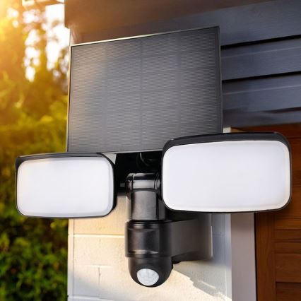 LED solárny reflektor so senzorom LED/9W/3,7V 3600 mAh IP54