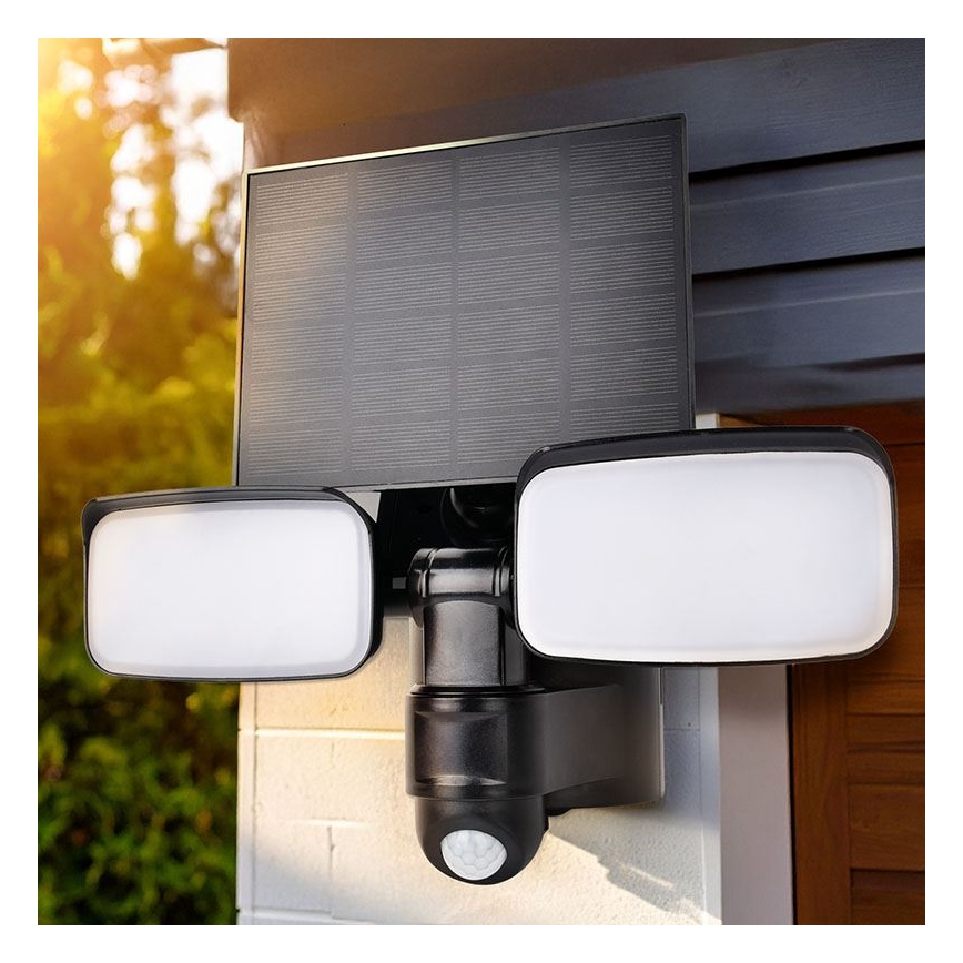 LED solárny reflektor so senzorom LED/9W/3,7V 3600 mAh IP54