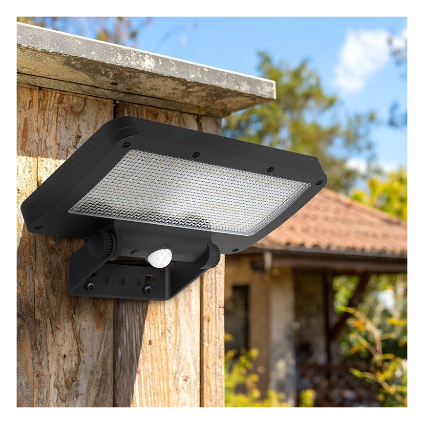 LED solárny reflektor so senzorom LED/5W/3,7V 1500 mAh IP54