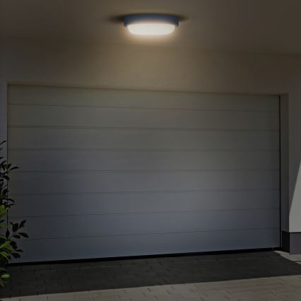 LED Vonkajšie nástenné svietidlo LED/20W/230V 4000K IP54 šedá guľatý