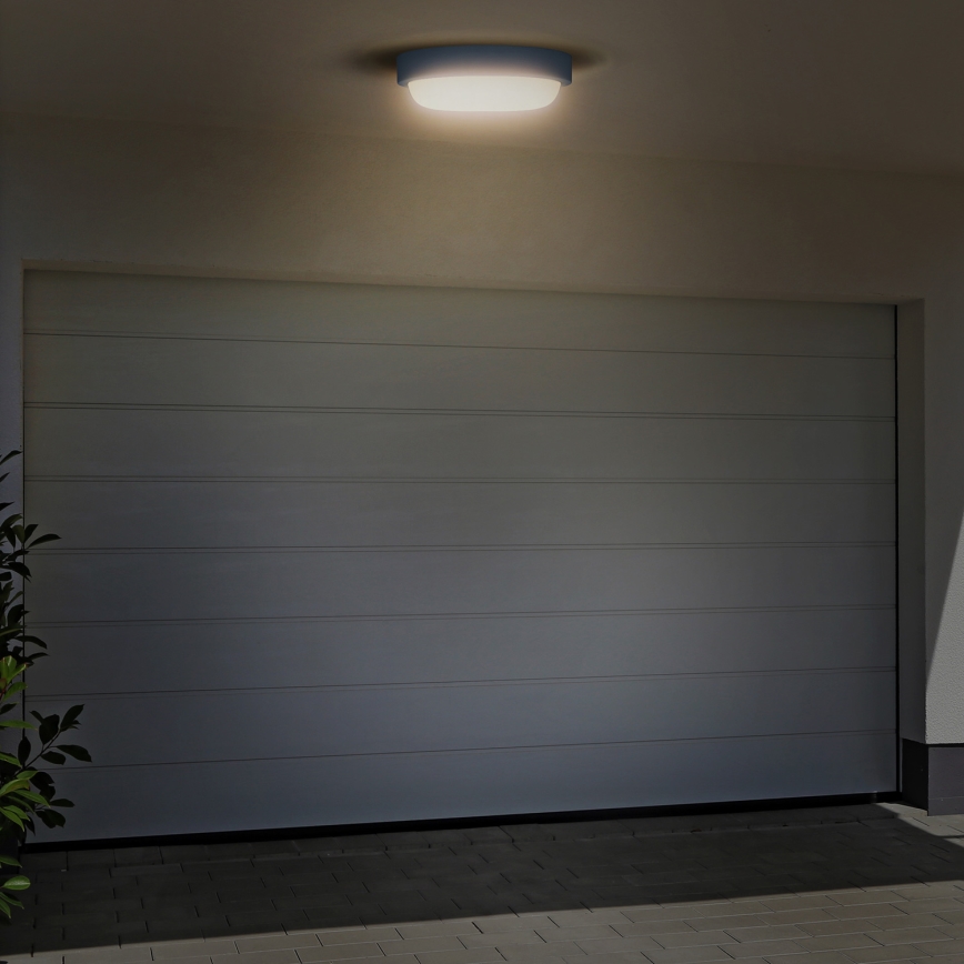 LED Vonkajšie nástenné svietidlo LED/20W/230V 4000K IP54 šedá guľatý