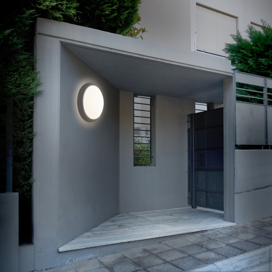 LED Vonkajšie nástenné svietidlo LED/20W/230V 4000K IP54 šedá guľatý