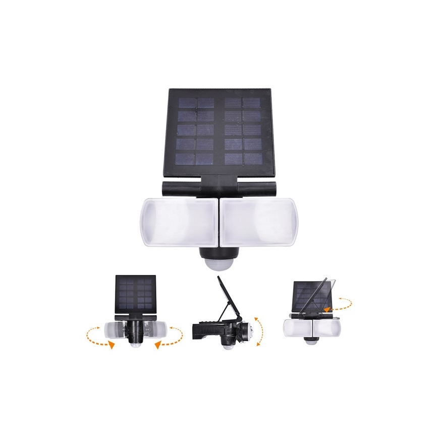 LED Solárny reflektor so senzorom 2000mAh LED/8W/3,7V IP44