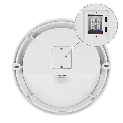 Vonkajšie nástenné LED svietidlo so senzorom 2 v 1 — 20 W, 230 V, nastaviteľná teplota 3000/4000/6500 K, IP65, priemer 22 cm