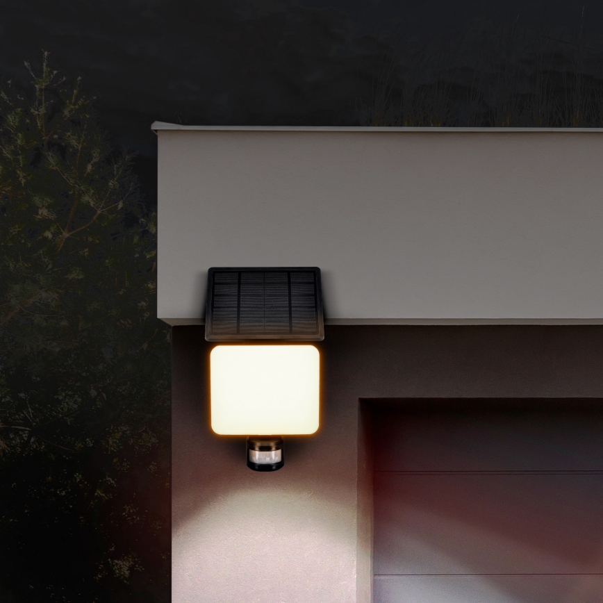 LED Solárny reflektor so senzorom pohybu LED/11W/3,7V 4400mAh 3000K/4000K/6500K IP54