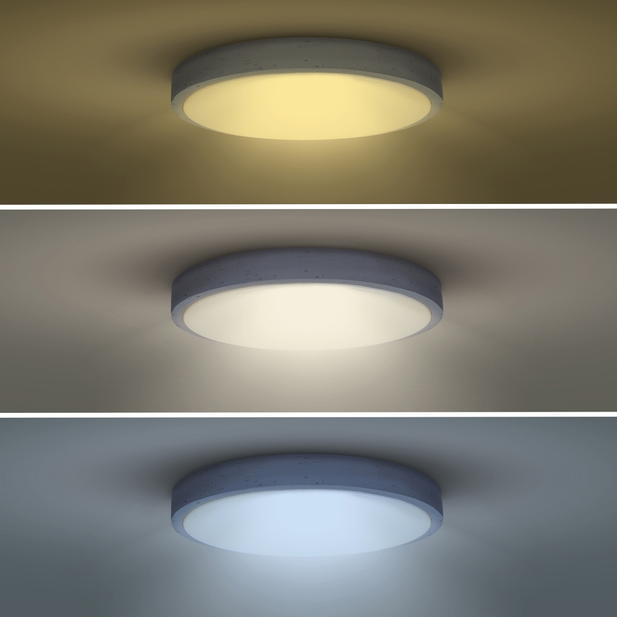 LED Stmievateľné stropné svietidlo GREY LED/60W/230V 3000-6500K šedá pr. 49 cm + diaľkové ovládanie