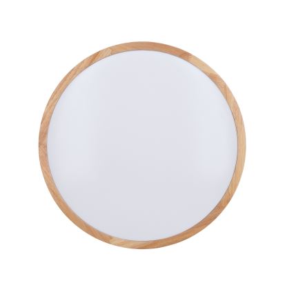 LED Stmievateľné stropné svietidlo WOODY LED/48W/230V 3000-6500K dub pr. 38 cm + diaľkové ovládanie