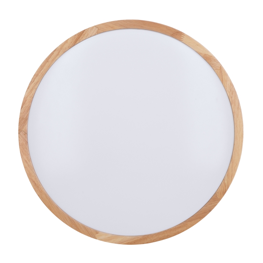 LED Stmievateľné stropné svietidlo WOODY LED/60W/230V 3000-6500K dub pr. 50 cm + diaľkové ovládanie