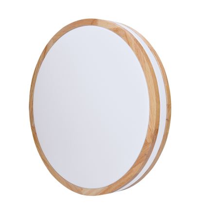 LED Stmievateľné stropné svietidlo WOODY LED/60W/230V 3000-6500K dub pr. 50 cm + diaľkové ovládanie