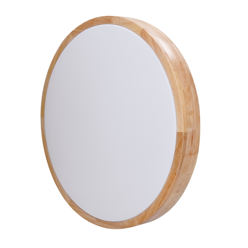 LED Stmievateľné stropné svietidlo SOLID OAK LED/48W/230V 3000-6500K dub pr. 39 cm + diaľkové ovládanie