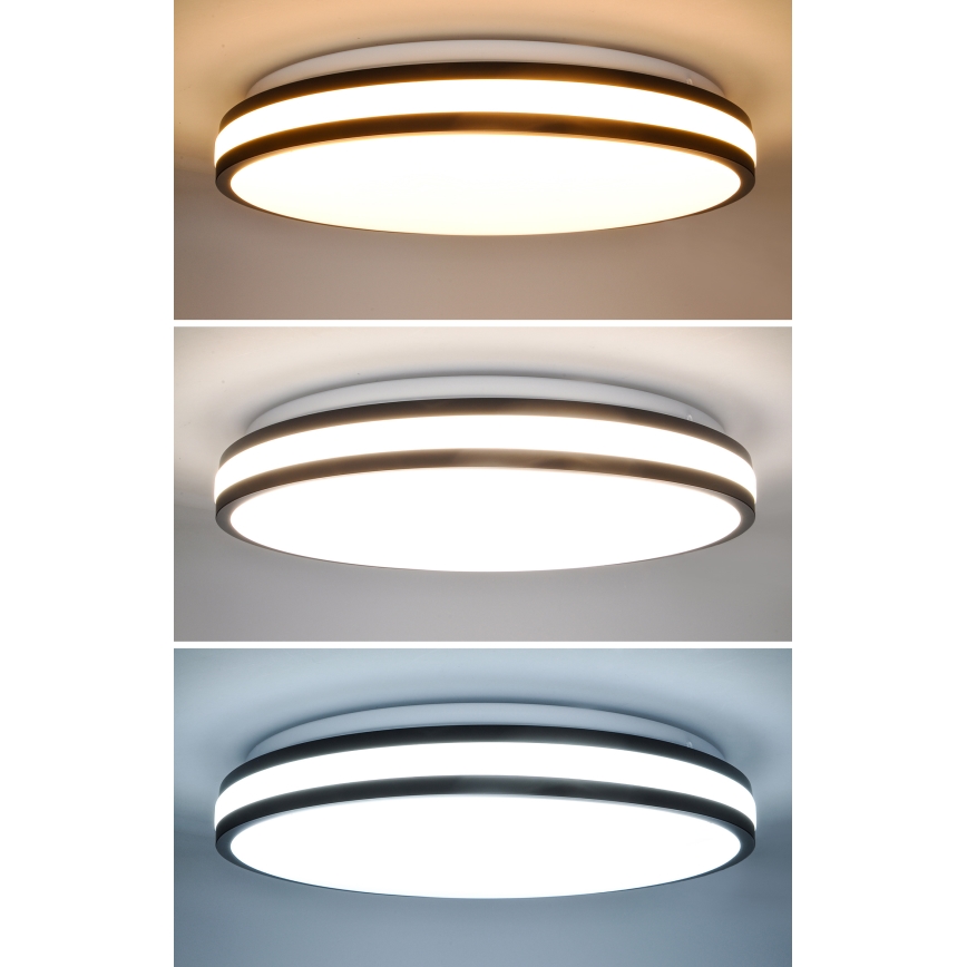 LED Stmievateľné stropné svietidlo LASKOS LED/48W/230V 3000-6500K čierna + diaľkové ovládanie