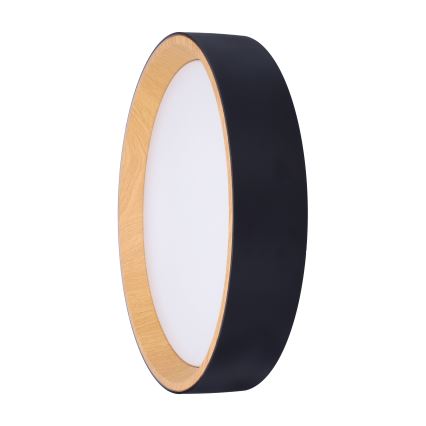 LED Stmievateľné stropné svietidlo LARIOS LED/48W/230V 3000-6500K pr.39 cm čierna + diaľkové ovládanie