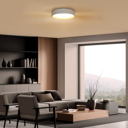 LED Stmievateľné stropné svietidlo LARIOS LED/48W/230V 3000-6500K pr.39 cm bílá+ diaľkové ovládanie