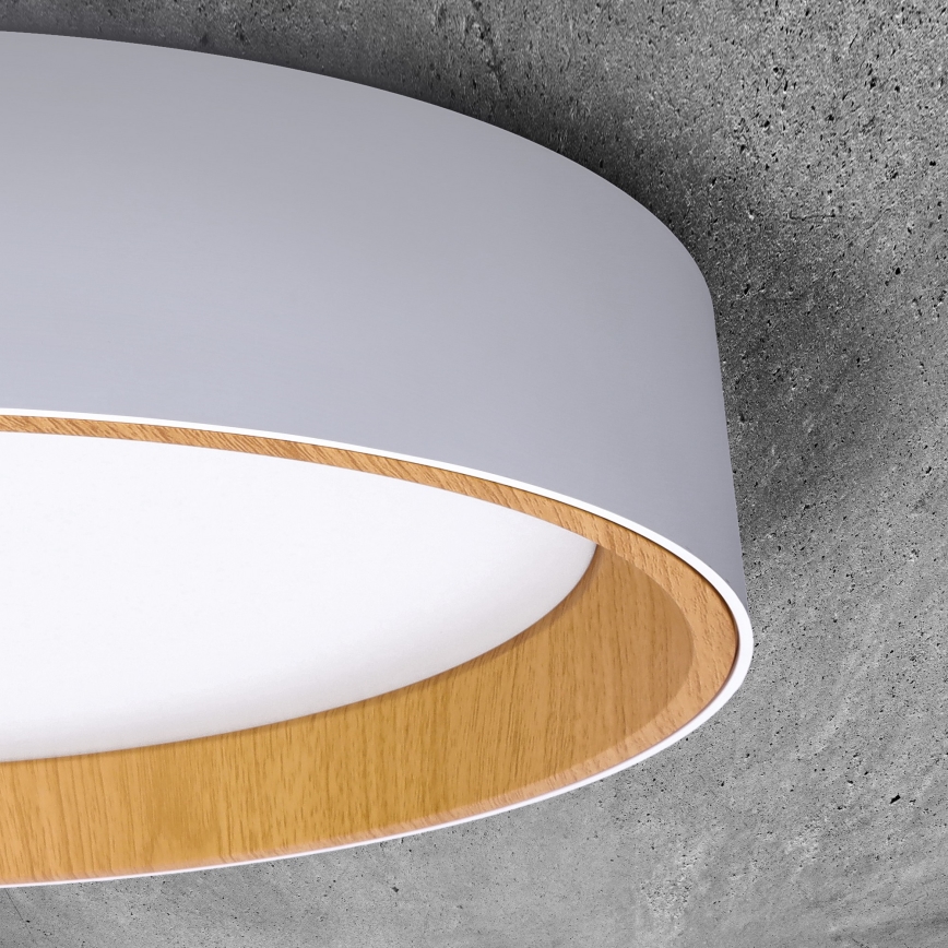 LED Stmievateľné stropné svietidlo LARIOS LED/48W/230V 3000-6500K pr.39 cm bílá+ diaľkové ovládanie