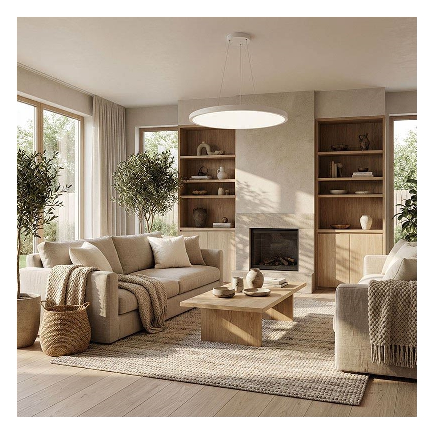 LED stmievateľné stropné prisadené závesné svietidlo LED/50W/230V 3000-6500K + diaľkové ovládanie