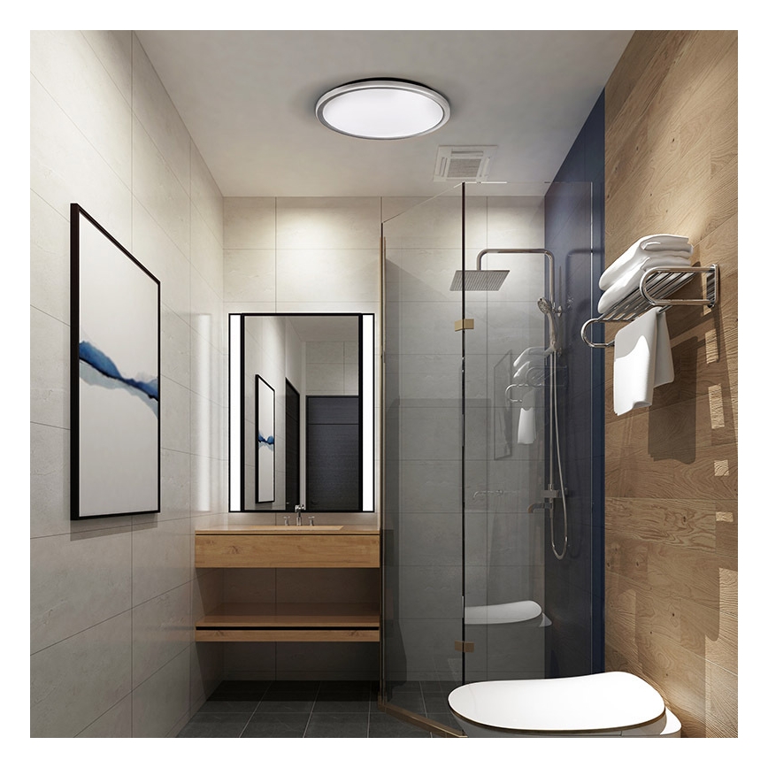 LED kúpeľňové stropné svietidlo ACATE LED/18W/230V 3000/4000/6000K pr. 22 cm IP54