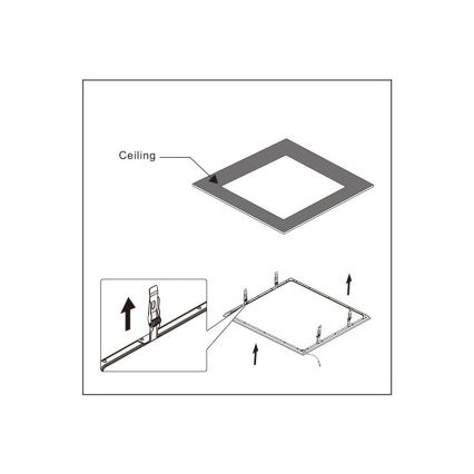 SADA Montážnych klipov pre inštalácii LED panelov 595x595mm