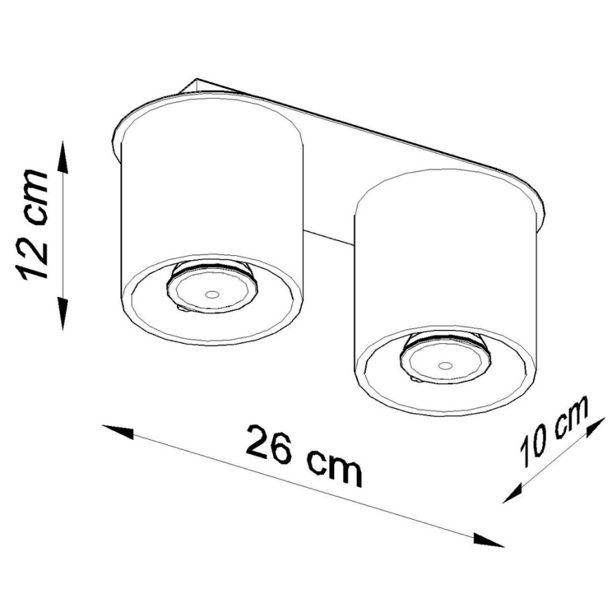 Bodové svietidlo ORBIS 2 2xGU10/40W/230V šedá