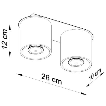 Bodové svietidlo ORBIS 2 2xGU10/40W/230V biela