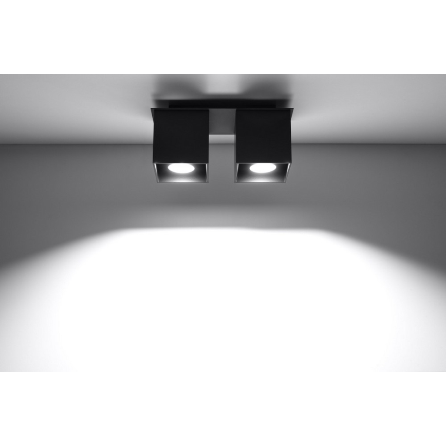 Bodové svietidlo QUAD 2 2xGU10/40W/230V čierna