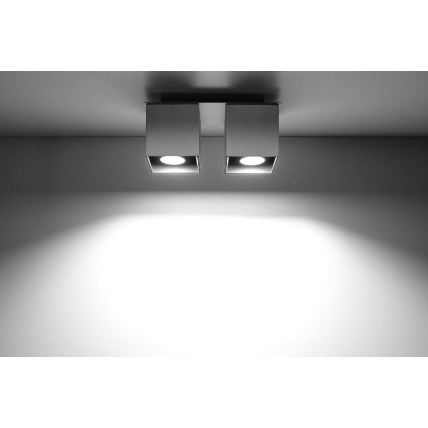 Bodové svietidlo QUAD 2 2xGU10/40W/230V šedá