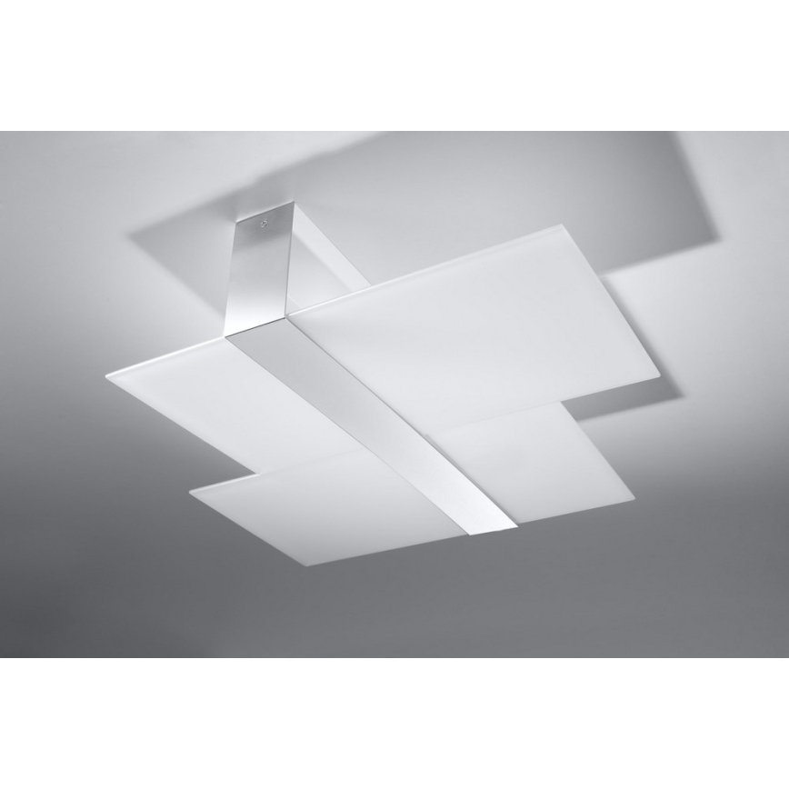 Stropné svietidlo MASSIMO 2xE27/60W/230V biela/lesklý chróm