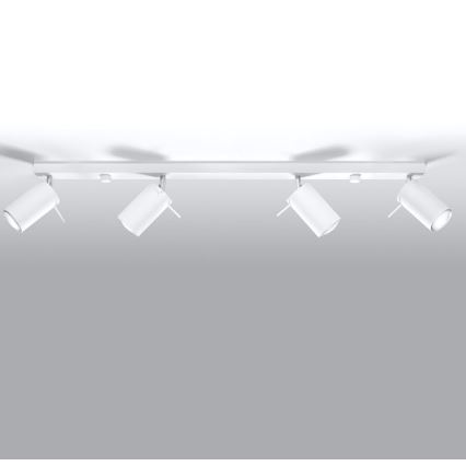Sollux SL.0331 - Bodové svietidlo RING 4L 4xGU10/40W/230V biela