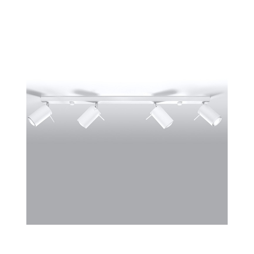 Sollux SL.0331 - Bodové svietidlo RING 4L 4xGU10/40W/230V biela