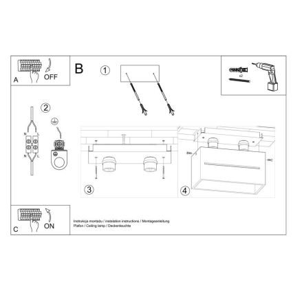 Stropné svietidlo LOBO 2xG9/40W/230V biela