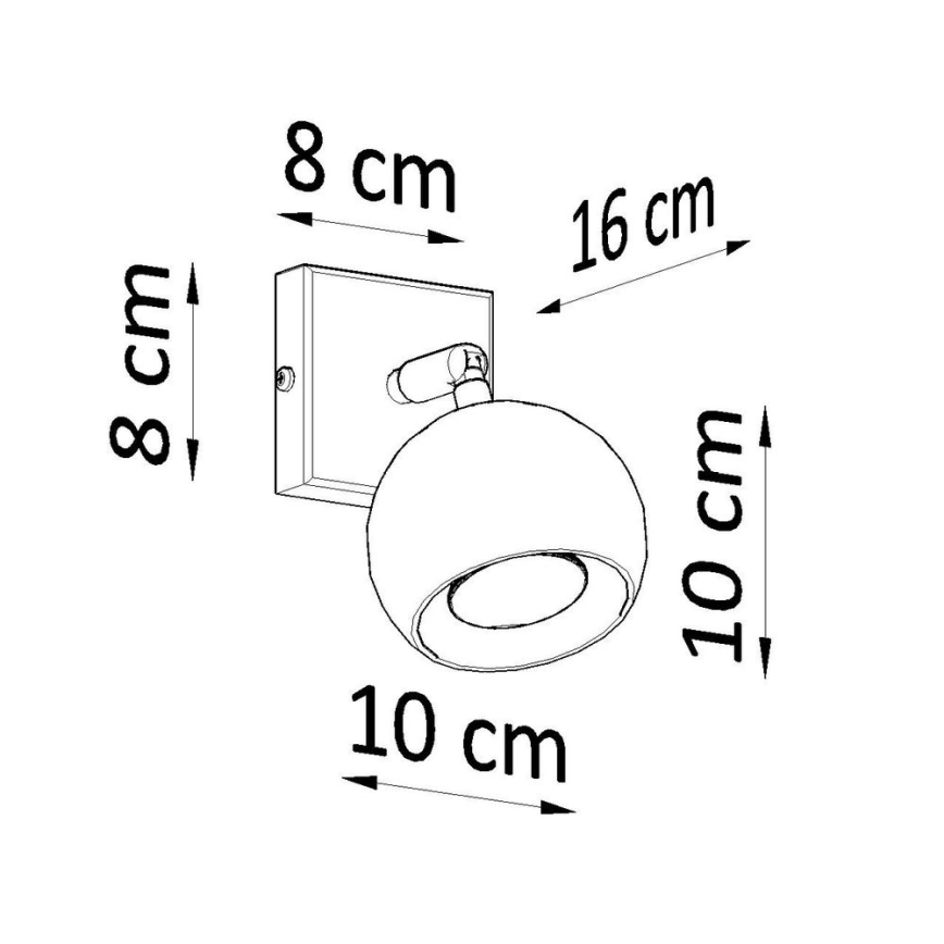 Nástenné bodové svietidlo OCULARE 1xGU10/10W/230V