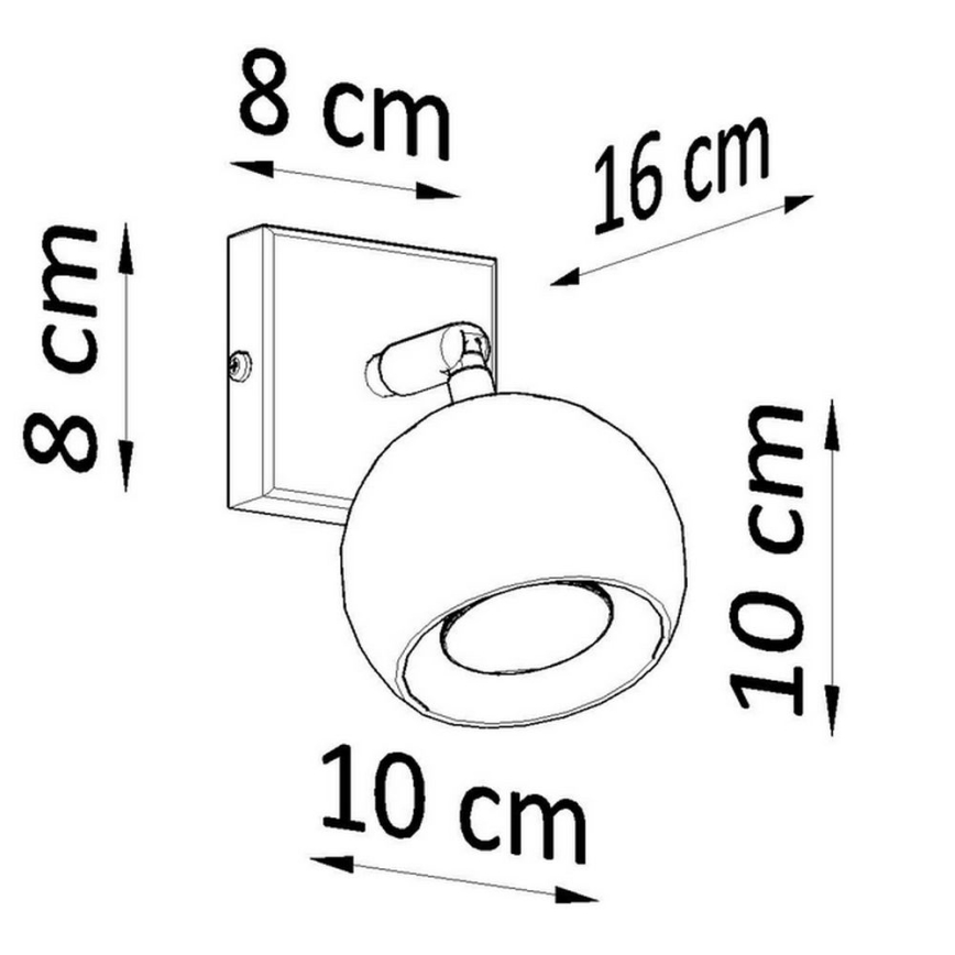 Nástenné bodové svietidlo OCULARE 1xGU10/10W/230V