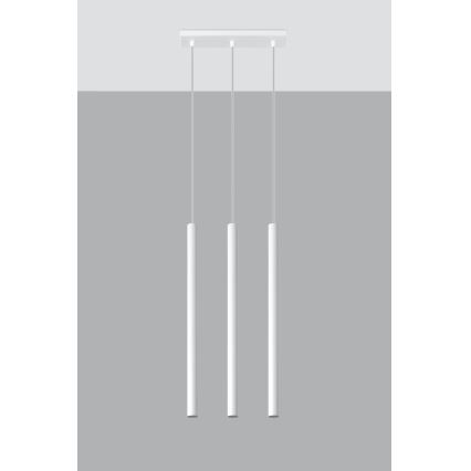 Luster na lanku PASTELO 3xG9/8W/230V biela