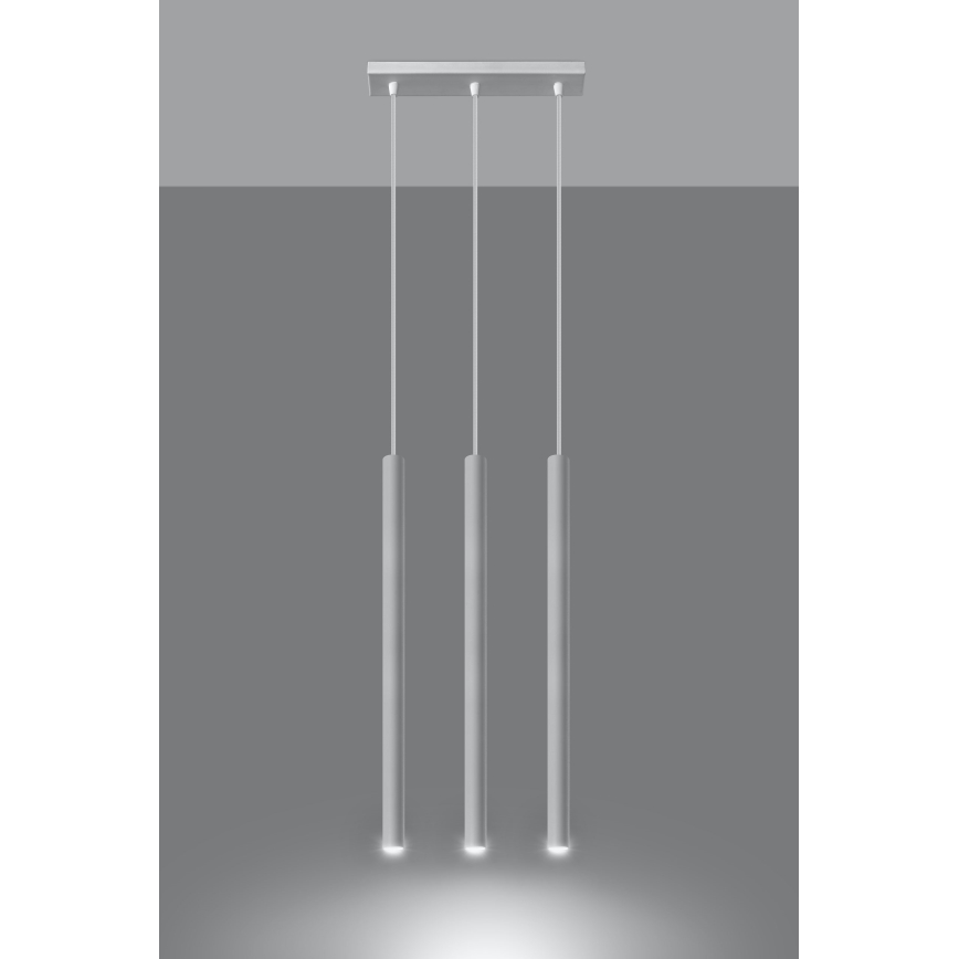 Luster na lanku PASTELO 3xG9/8W/230V biela