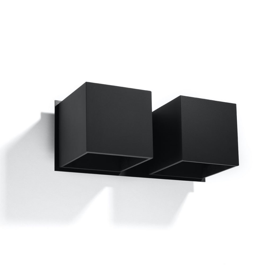 Nástenné bodové svietidlo QUAD 2xG9/40W/230V čierna
