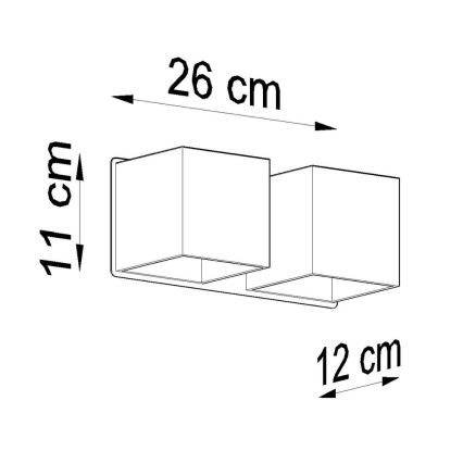 Nástenné bodové svietidlo QUAD 2xG9/40W/230V čierna