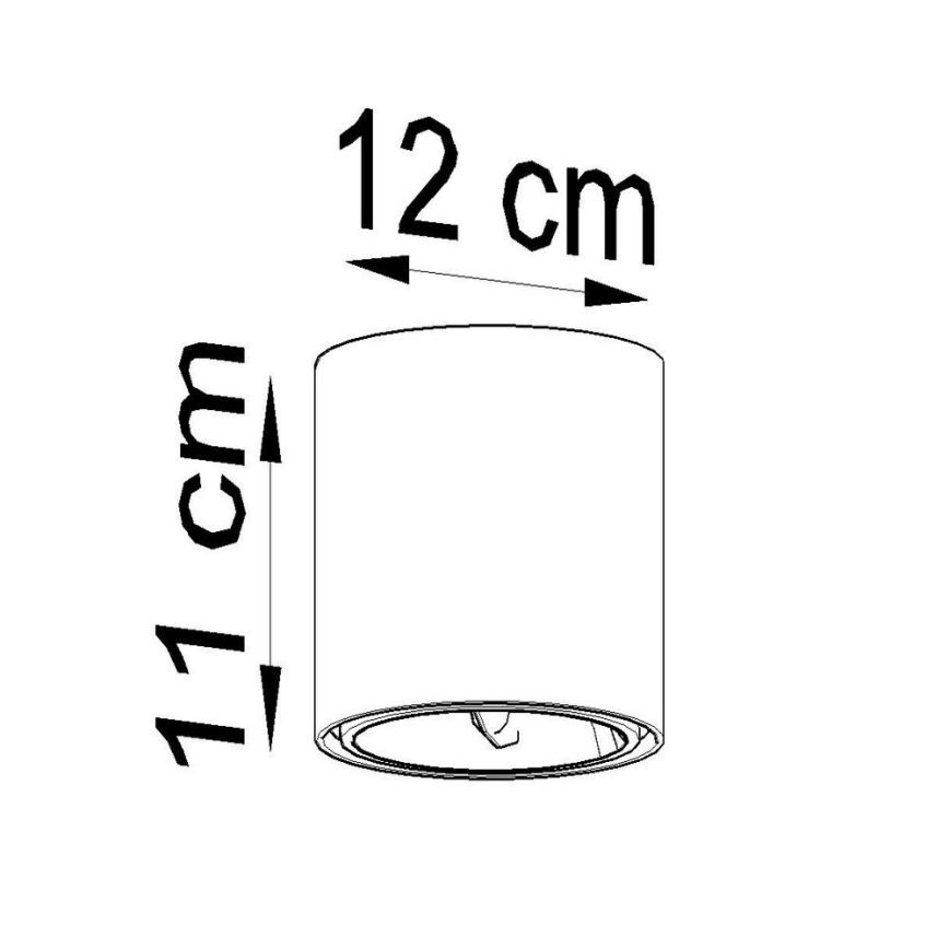 Bodové svietidlo TIUBE 1xGU10-AR111/10W/230V
