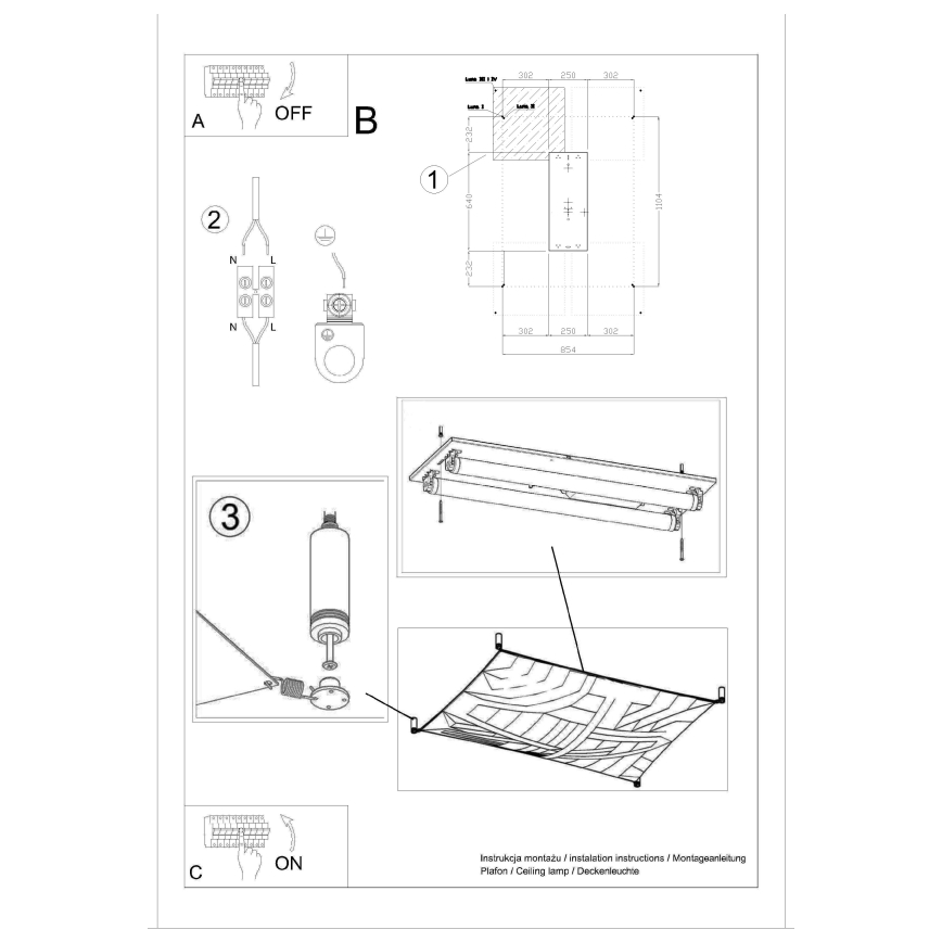 LED stropné svietidlo LUNA 2xG13/8,5W/230V 8x10,5 cm biele