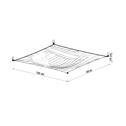 LED stropné svietidlo LUNA 4xG13/8,5W/230V 105x105 cm biela